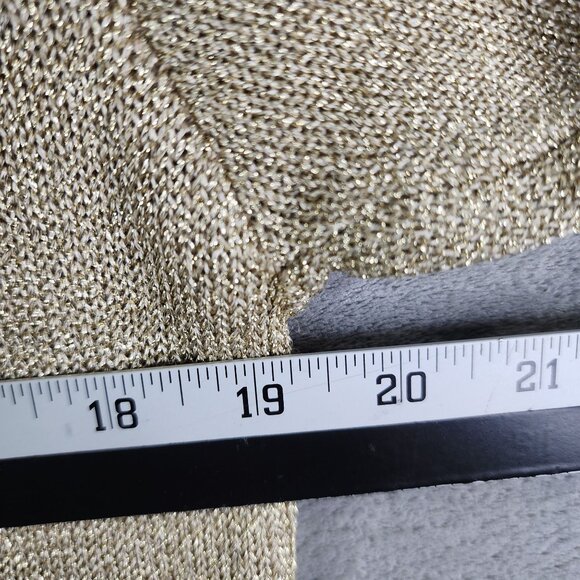 Womens Metallic Gold Suzelle Sweater Long Sleeves & Ribbed Cuffs Turtle Neck S - Picture 8 of 10